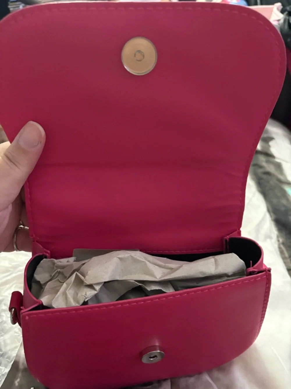 Hot Pink Crossbody Bag - Picture 2 of 6